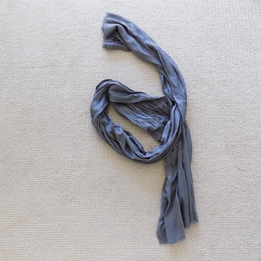 banana republic br grey studded rhinestone fall winter womens scarf